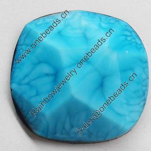 Resin Cabochons, No-Hole Jewelry findings, 26mm, Sold by Bag