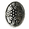 Bead Zinc Alloy Jewelry Findings Lead-free, Flat Oval 18x14mm Hole:1mm, Sold by Bag