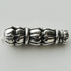 Bead Zinc Alloy Jewelry Findings Lead-free, Calabash 20x6mm Hole:3mm, Sold by Bag