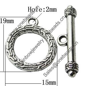 Clasps Zinc Alloy Jewelry Findings Lead-free, Loop:15x19mm, Sold by KG