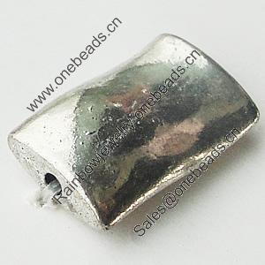 Bead Zinc Alloy Jewelry Findings Lead-free, Twist Rectangle 12x8mm Hole:1.5mm, Sold by Bag