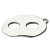 Pendant Zinc Alloy Jewelry Findings Lead-free, 27x17mm Hole:2mm, Sold by Bag