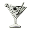 Pendant Zinc Alloy Jewelry Findings Lead-free, 23x30mm Hole:2mm, Sold by Bag