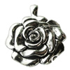 Pendant Zinc Alloy Jewelry Findings Lead-free, Flower 47x57mm Hole:6mm, Sold by Bag