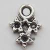 Pendant Zinc Alloy Jewelry Findings Lead-free, 8x11mm Hole:2.5mm, Sold by Bag
