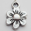 Pendant Zinc Alloy Jewelry Findings Lead-free, Flower 9x13mm, Sold by Bag