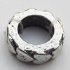 European Style Beads  Zinc Alloy Jewelry Findings Lead-free, 11mm Hole:6.5mm, Sold by Bag