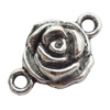 Connectors Zinc Alloy Jewelry Findings Lead-free, Flower 16x25mm Hole:3mm, Sold by Bag