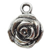 Pendant Zinc Alloy Jewelry Findings Lead-free, Flower 16x21mm Hole:2mm, Sold by Bag