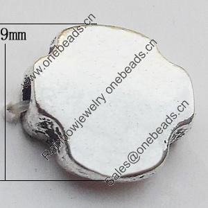 Bead Zinc Alloy Jewelry Findings Lead-free, Cross 9mm Hole:1.5mm, Sold by Bag