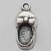 Pendant Zinc Alloy Jewelry Findings Lead-free, Shoes 8x19mm Hole:2mm, Sold by Bag