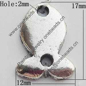 Connectors Zinc Alloy Jewelry Findings Lead-free, 12x17mm Hole:2mm, Sold by Bag