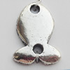 Connectors Zinc Alloy Jewelry Findings Lead-free, 12x17mm Hole:2mm, Sold by Bag