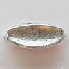 Bead Zinc Alloy Jewelry Findings Lead-free, Faceted Oval 12x8mm Hole:1mm, Sold by Bag