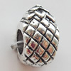 European Style Beads Zinc Alloy Jewelry Findings Lead-free, 8x13mm Hole:5.5mm, Sold by Bag