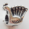 European Style Beads Zinc Alloy Jewelry Findings Lead-free, 14x13mm Hole:5mm, Sold by Bag