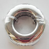 European Style Beads Zinc Alloy Jewelry Findings Lead-free, 15mm Hole:7.5mm, Sold by Bag