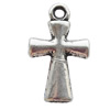 Pendant Zinc Alloy Jewelry Findings Lead-free, Cross 12x19mm Hole:2mm, Sold by Bag