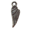 Pendant Zinc Alloy Jewelry Findings Lead-free, Wing 6x18mm Hole:2mm, Sold by Bag