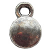 Pendant Zinc Alloy Jewelry Findings Lead-free, Flat Round 7x11mm, Sold by Bag