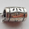 European Style Beads Zinc Alloy Jewelry Findings Lead-free, Column 9x6mm Hole:4mm, Sold by Bag