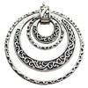 Pendant Zinc Alloy Jewelry Findings Lead-free, 45x49mm Hole:1.5mm, Sold by Bag