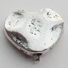 Beads Zinc Alloy Jewelry Findings Lead-free, Heart 12x10mm Hole:1mm, Sold by Bag