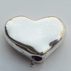 Beads Zinc Alloy Jewelry Findings Lead-free, Heart 15x12mm Hole:1.5mm, Sold by Bag