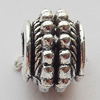 European Style Beads Zinc Alloy Jewelry Findings Lead-free, 7x9mm Hole:4.5mm, Sold by Bag