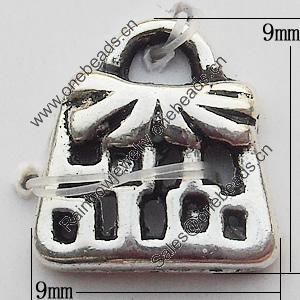 Pendant Zinc Alloy Jewelry Findings Lead-free, 9x9mm, Sold by Bag