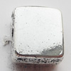 Beads Zinc Alloy Jewelry Findings Lead-free, Square 8x9mm Hole:1.5mm, Sold by Bag