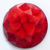 Resin Cabochons, No-Hole Jewelry findings, Faceted Round, 27mm, Sold by Bag