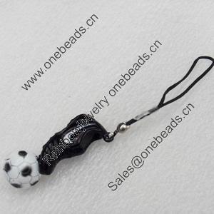 Mobile Decoration, 14x39mm, Chain Length:about 2-inch, Sold by PC