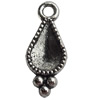 Pendant Zinc Alloy Jewelry Findings Lead-free, 8x19mm Hole:2mm, Sold by Bag