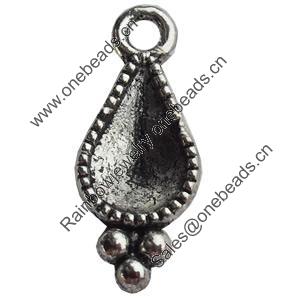 Pendant Zinc Alloy Jewelry Findings Lead-free, 8x19mm Hole:2mm, Sold by Bag