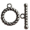 Clasps Zinc Alloy Jewelry Findings Lead-free, Loop:15x19mm Bar:3x22mm Hole:2mm, Sold by KG