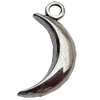 Pendant Zinc Alloy Jewelry Findings Lead-free, Moon, 14x30mm Hole:3.5mm, Sold by Bag