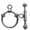 Clasps Zinc Alloy Jewelry Findings Lead-free, Loop:19x24mm Bar:4x27mm Hole:3mm, Sold by KG