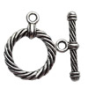 Clasps Zinc Alloy Jewelry Findings Lead-free, Loop:18x25mm Bar:3.5x25mm Hole:2.5mm, Sold by KG