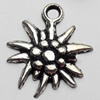 Pendant Zinc Alloy Jewelry Findings Lead-free, 14x17mm Hole:2mm, Sold by Bag