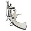 Pendant Zinc Alloy Jewelry Findings Lead-free, Pistol, 26x43mm Hole:2mm, Sold by Bag