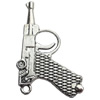 Pendant Zinc Alloy Jewelry Findings Lead-free, Pistol, 27x40mm Hole:2.5mm, Sold by Bag