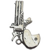 Pendant Zinc Alloy Jewelry Findings Lead-free, Pistol, 22x40mm Hole:2mm, Sold by Bag