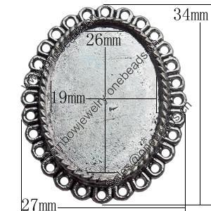 Connectors Zinc Alloy Jewelry Findings Lead-free, O:27x34mm I:19x26mm, Sold by Bag