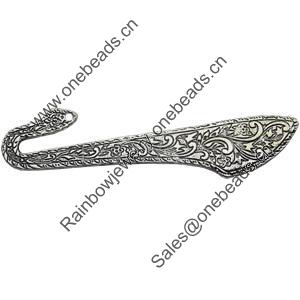 Bookmark, Zinc Alloy Jewelry Findings Lead-free, 16x80mm Hole:2mm, Sold by Bag