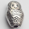 Beads Zinc Alloy Jewelry Findings Lead-free, 8x12mm Hole:1.5mm, Sold by Bag