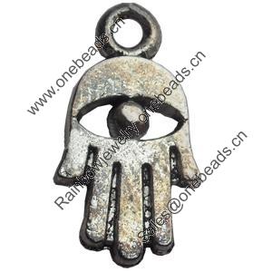 Pendant Zinc Alloy Jewelry Findings Lead-free, 8x15mm Hole:1mm, Sold by Bag