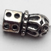 Beads Zinc Alloy Jewelry Findings Lead-free, 7x13mm Hole:2.5mm, Sold by Bag