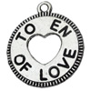 Pendant Zinc Alloy Jewelry Findings Lead-free, 20x23mm Hole:1.5mm, Sold by Bag