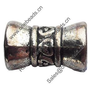 European Style Beads Zinc Alloy Jewelry Findings Lead-free, 9x15mm Hole:5mm, Sold by Bag